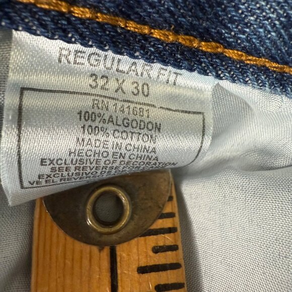 Cross & Winsor Mens Size 32x30 Blue Straight Leg Regular Fit Denim Jeans - Picture 5 of 8